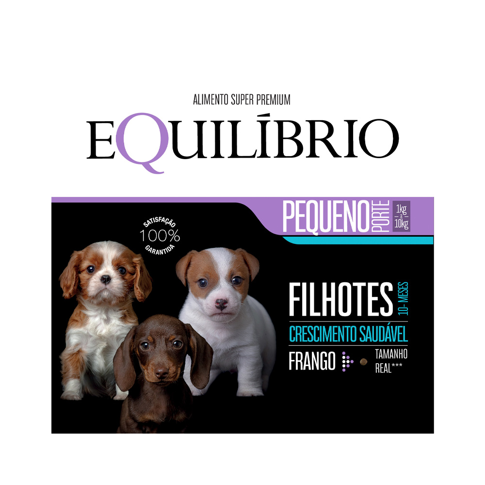 Ração Equilíbrio para Cães Filhotes de Porte Pequeno Sabor Frango