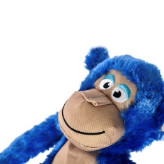 Brinquedo Chalesco Pelúcia Macaco Azul para Cães