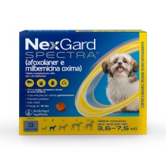 Antipulgas e Vermífugo NexGard Spectra para Cães de 3,6 a 7,5 kg