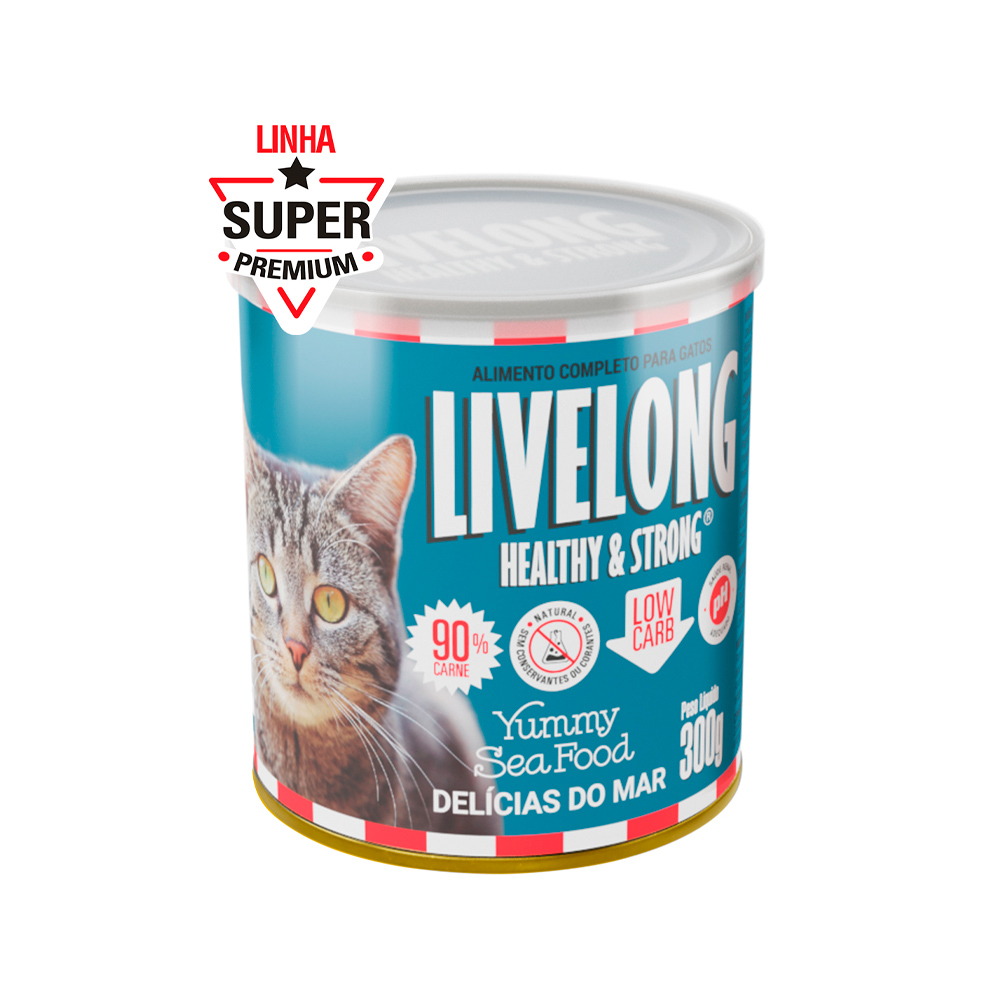 Ração Úmida Livelong Delícias do Mar para Gatos