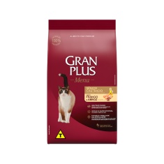 Ração GranPlus Menu Para Gatos Sênior Castrados Sabor Frango e Arroz
