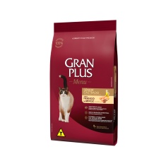 Ração GranPlus Menu Para Gatos Sênior Castrados Sabor Frango e Arroz