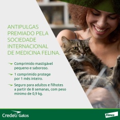 Antipulgas Credeli Elanco 48 mg para Gatos de 2,1 a 8,0kg