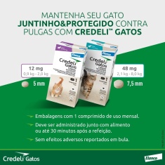 Antipulgas Credeli Elanco 48 mg para Gatos de 2,1 a 8,0kg