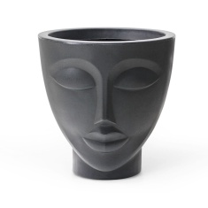 Vaso Faces Mulher Nutriplan Cor Preta para Ambientes