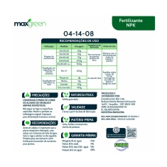 Fertilizante Forth Maxgreen 04-14-08 para Jardim 1 kg
