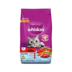 Ração Whiskas para Gatos Adultos Castrados Sabor Carne