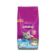 Ração Whiskas para Gatos Adultos Castrados Sabor Peixe