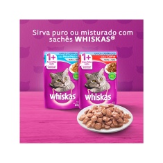Ração Whiskas para Gatos Adultos Castrados Sabor Peixe