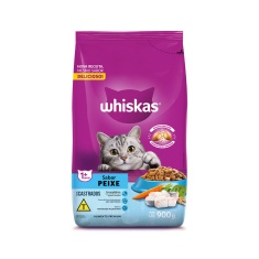 Ração Whiskas para Gatos Adultos Castrados Sabor Peixe
