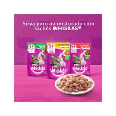 Ração Whiskas para Gatos Adultos Sabor Carne