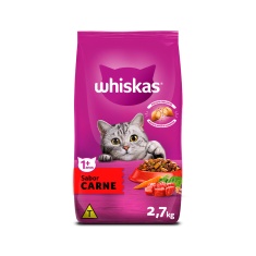 Ração Whiskas para Gatos Adultos Sabor Carne