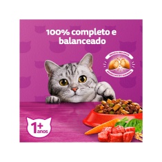 Ração Whiskas para Gatos Adultos Sabor Carne