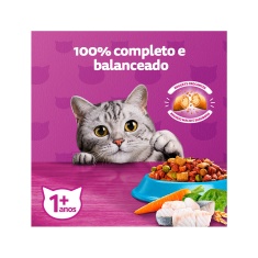 Ração Whiskas para Gatos Adultos Sabor Peixe