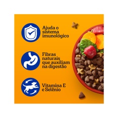 Ração Pedigree Carne e Vegetais Cães Adultos Raças Pequenas e Minis