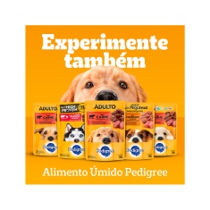 Ração Pedigree Carne e Vegetais Cães Adultos Raças Pequenas e Minis