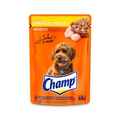 Ração Úmida Champ para Cães Adultos Sabor Caseiro Frango 85 g