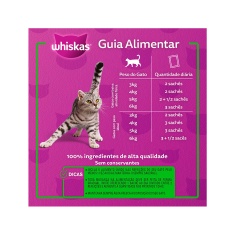 Ração Úmida Whiskas Sachê Carne ao Molho para Gatos Adultos Castrados 85 g