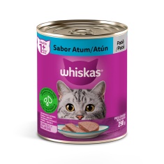 Ração Úmida Whiskas Lata Patê de Atum para Gatos Adultos 290 g