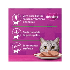 Ração Úmida Whiskas Lata para Gatos Adultos Sabor Carne - 290g