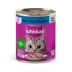 Ração Úmida Whiskas Lata para Gatos Adultos Sabor Peixe - 290g