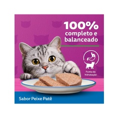 Ração Úmida Whiskas Lata para Gatos Adultos Sabor Peixe - 290g