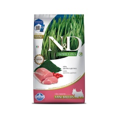 Ração Farmina N&D Spirulina para Cães Adultos de Porte Mini Sabor Suíno, Spirulina e Goji Berry