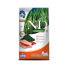 Ração Farmina N&D Spirulina para Cães Adultos de Porte Mini Sabor Tilápia, Spirulina e Goji Berry