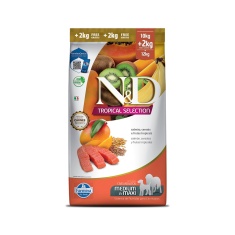 Ração Farmina N&D Tropical Selection para Cães Adultos de Porte Médio e Grande Sabor Salmão, Cereais e Frutas Tropicais