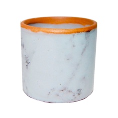 Vaso Floral Atlanta Cerâmica Tubo Branco