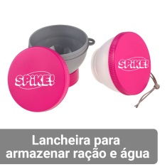 Lancheira Spike Rosa para Cães