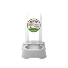 Comedouro ou Bebedouro Plast Pet Flex Gourmet Eco Cinza para Cães e Gatos