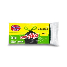 Saco de Lixo Embalixo Preto com Alça