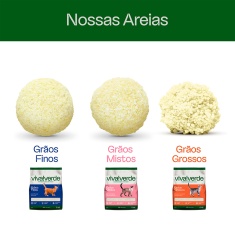 Areia Higiênica Viva Verde Grãos Mistos para Gatos