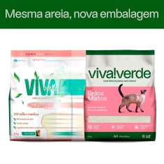 Areia Higiênica Viva Verde Grãos Mistos para Gatos