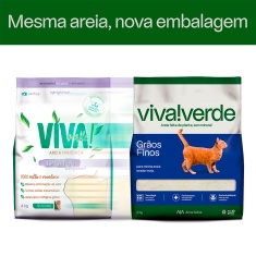 Areia Higiênica Viva Verde Grãos Finos para Gatos