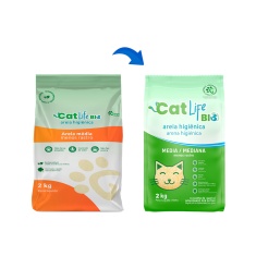 Areia Higiênica Cat Life Bio Grãos Médios para Gatos