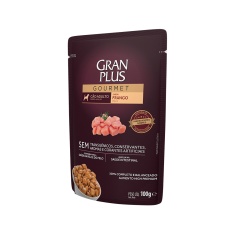 Ração Úmida GranPlus Gourmet Sachê para Cães Adultos Sabor Frango - 100g