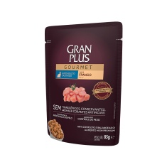Ração Úmida GranPlus Gourmet Sachê para Gatos Adultos Castrados Sabor Frango - 85g