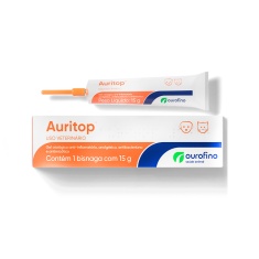 Auritop Ourofino Gel Otológico para Cães e Gatos 15g