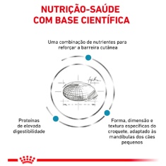 Ração Seca Royal Canin Veterinary Diet Skin Care Small Dog para Cães Adultos de Porte Pequeno com Sensibilidades de Pele