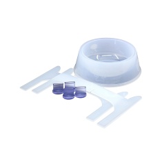 Comedouro Lilopety com Suporte Branco para Cães - P