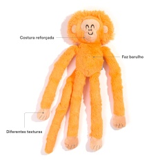 Brinquedo Mico Leão de Pelúcia Petz para Cães