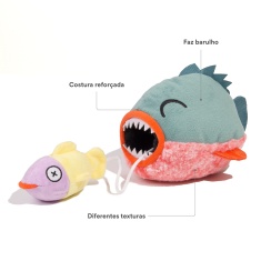Brinquedo Piranha de Pelúcia Petz para Cães