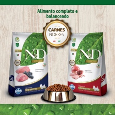 Ração Farmina N&D Prime para Cães Adultos de Raças Pequenas Sabor Cordeiro e Blueberry