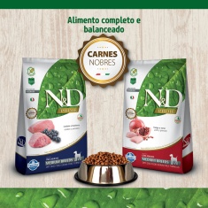 Ração N&D Grain Free para Cães Adultos de Raças Médias Sabor Frango e Romã