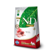 Ração N&D Prime para Cães Adultos de Raças Pequenas Sabor Frango e Romã