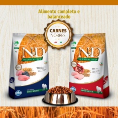 Ração Farmina N&D Ancestral Grain para Cães Adultos de Raças Grandes Sabor Cordeiro e Blueberry - 10,1kg