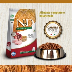 Ração Farmina N&D Ancestral Grain para Cães Filhotes de Raças Grandes Sabor Frango - 10,1kg