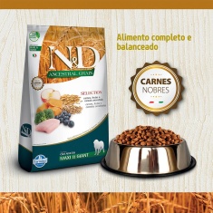 Ração Farmina N&D Ancestral Selection para Cães Adultos de Raças Grandes Sabor Frango - 15kg